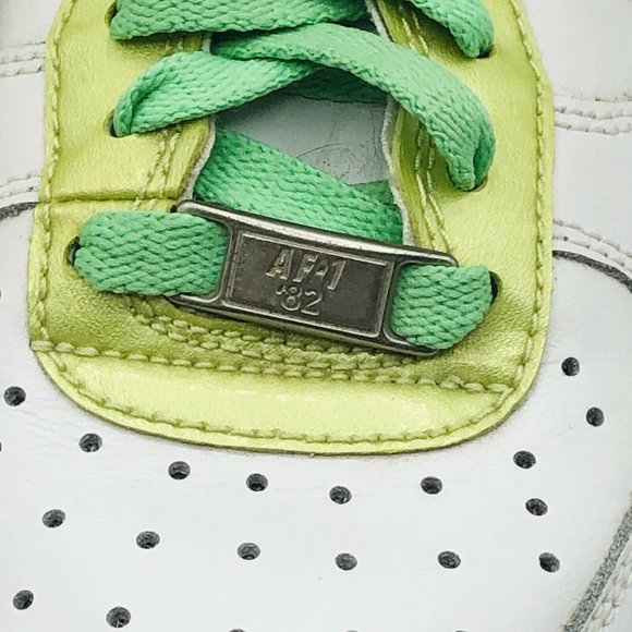 Nike Air Force AF1 82 GS Pink Lime Athletic Sneaker 314219-163 4Y Womens 5.5 - Picture 3 of 10